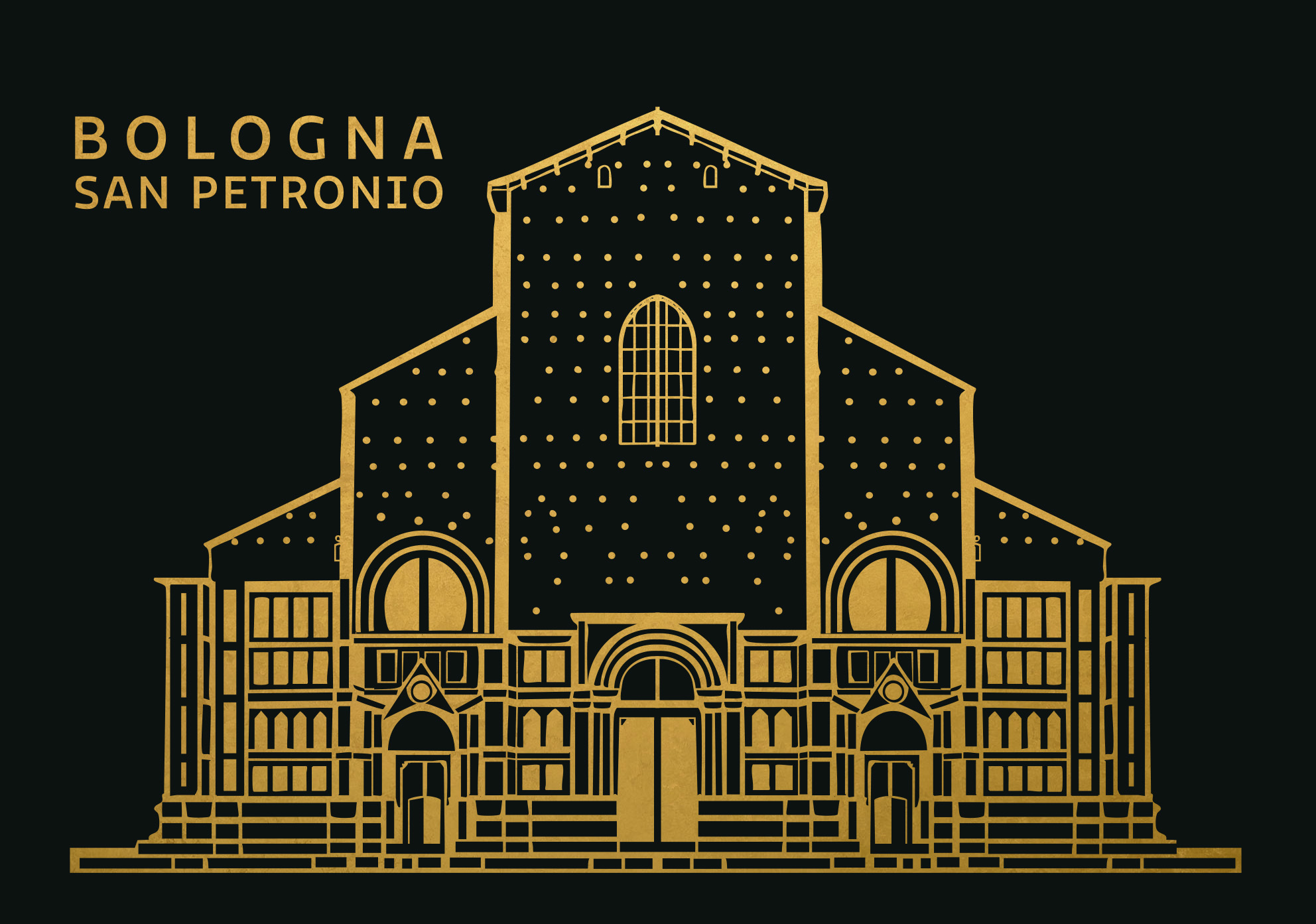 Magnete souvenir design Bologna