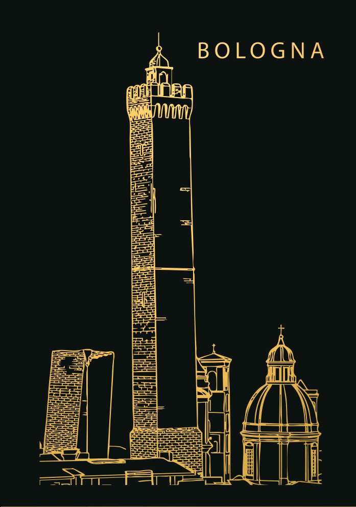 Souvenir Bologna torri design