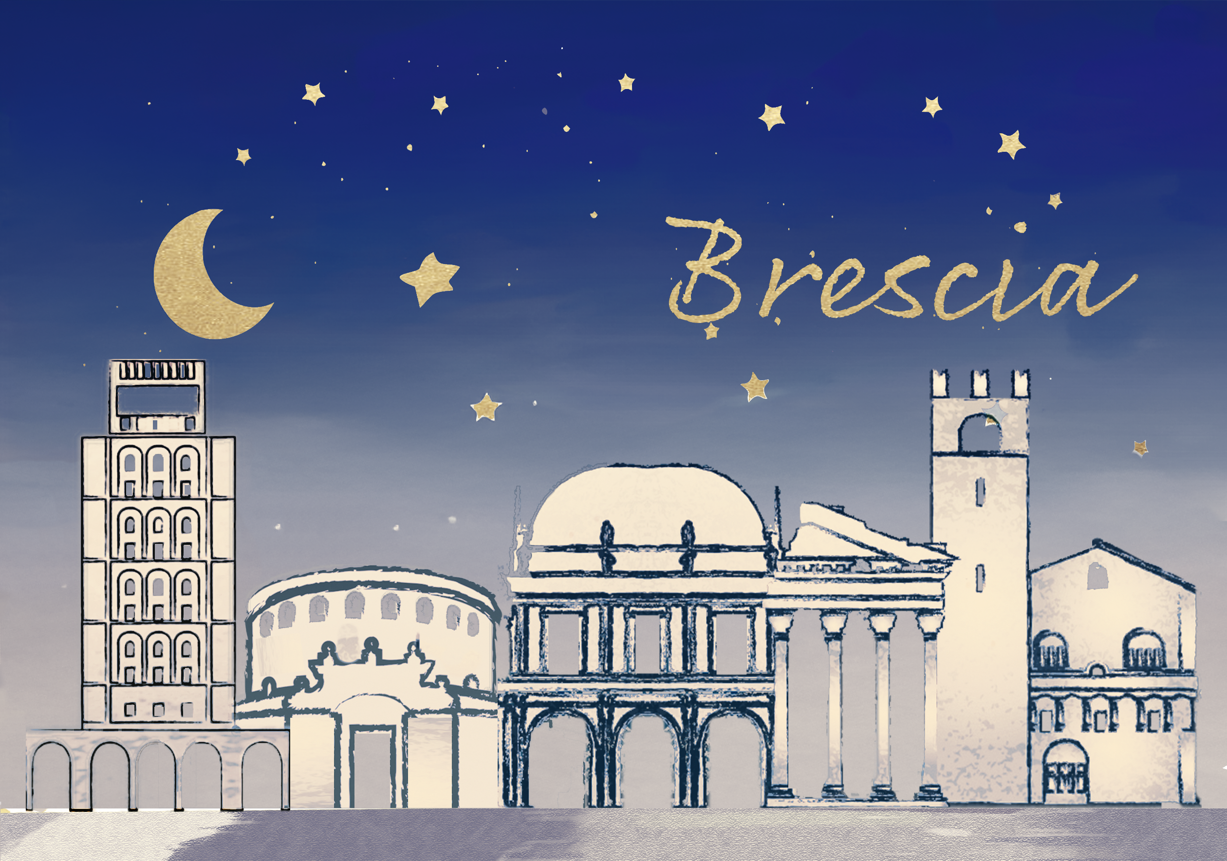 Magnete souvenir design Brescia - Merchandising museale