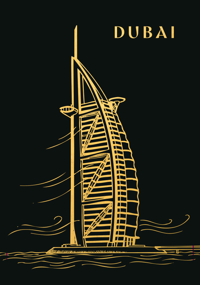 Magnete souvenir design Dubai