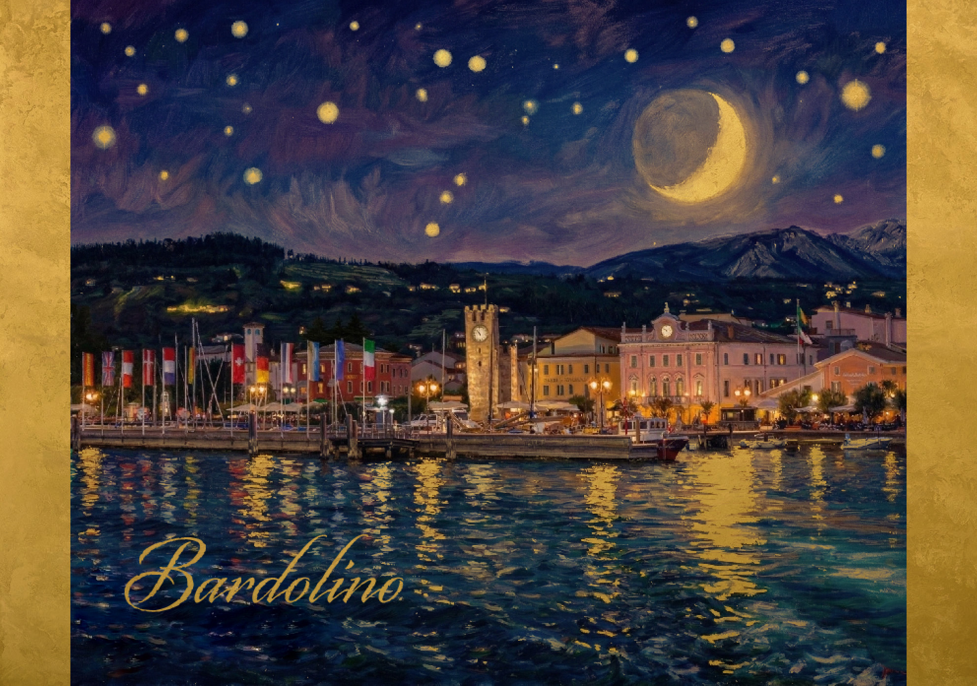Magnete souvenir design Lago di Garda