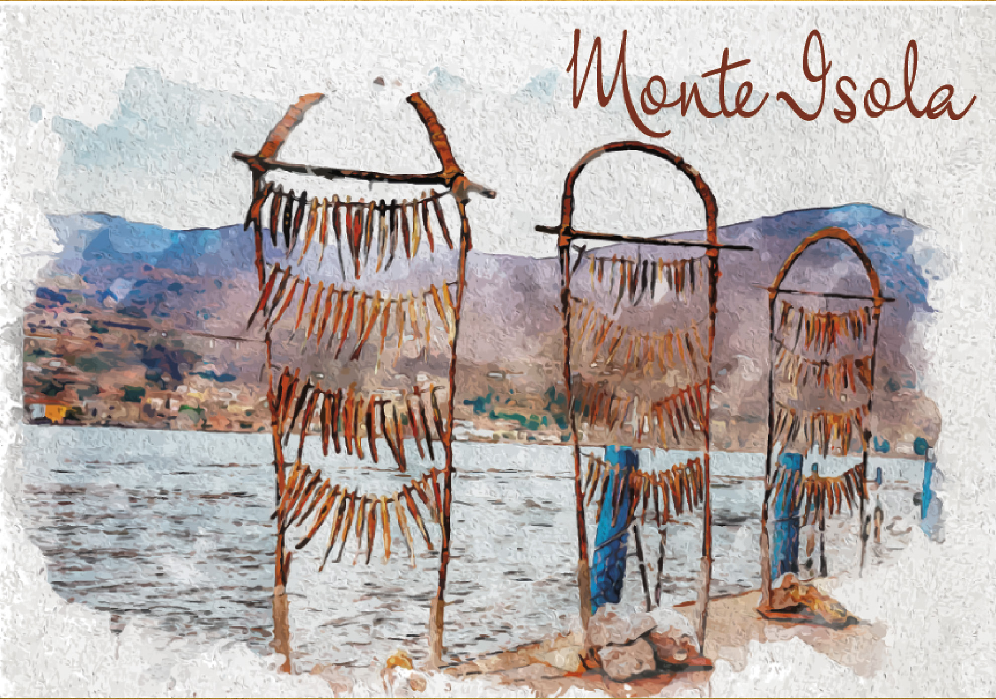 Magnete souvenir design Lago d'Iseo