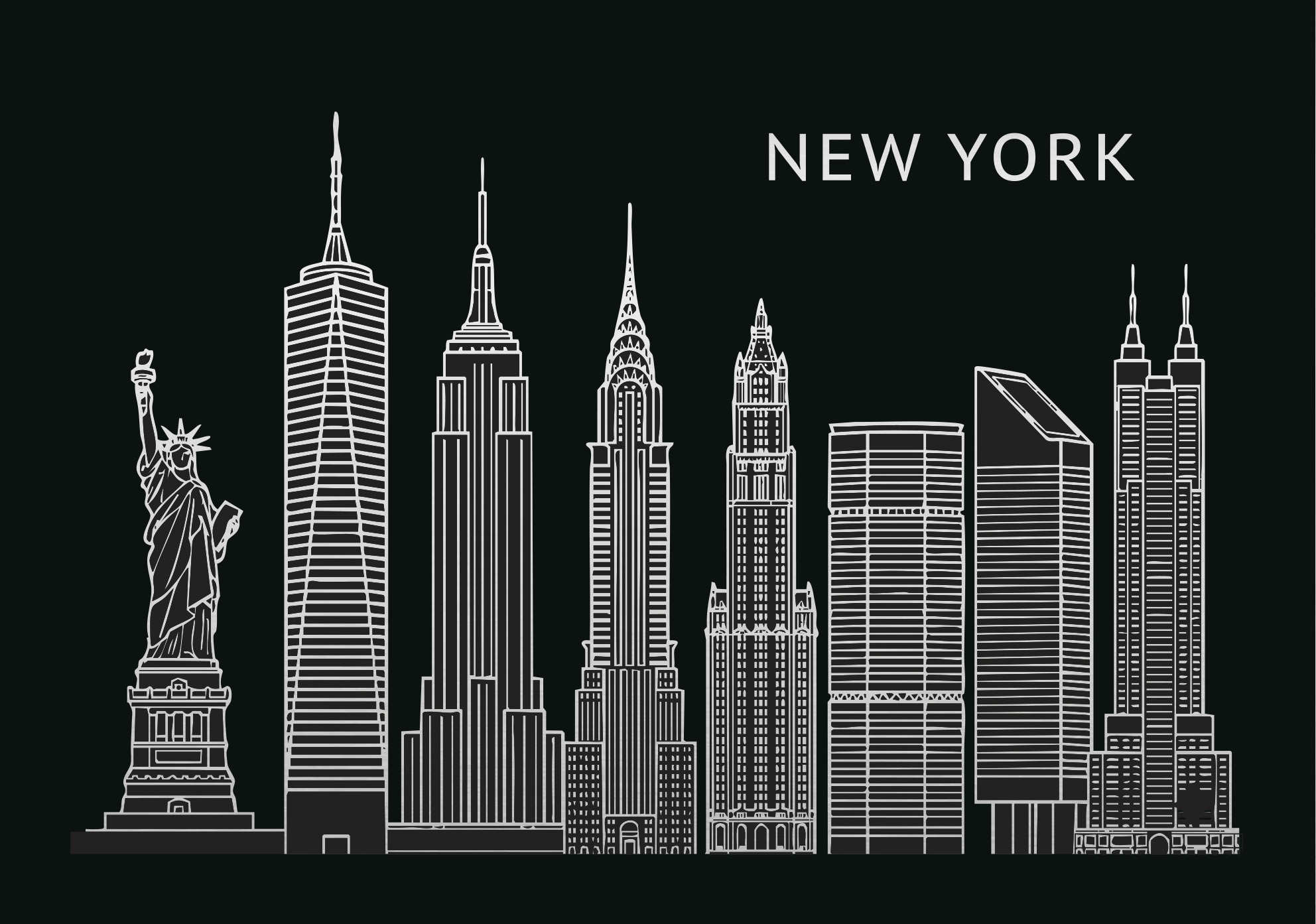 Magnete souvenir design New York