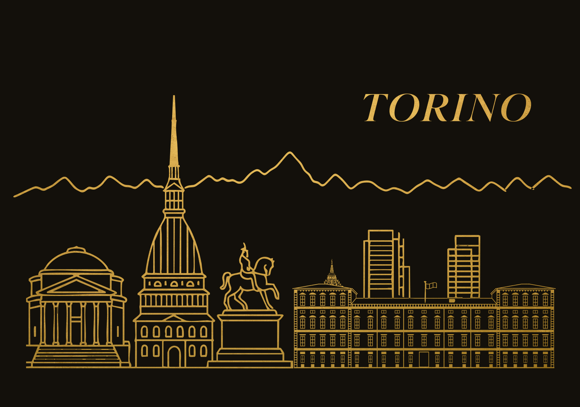 Magnete souvenir design Torino